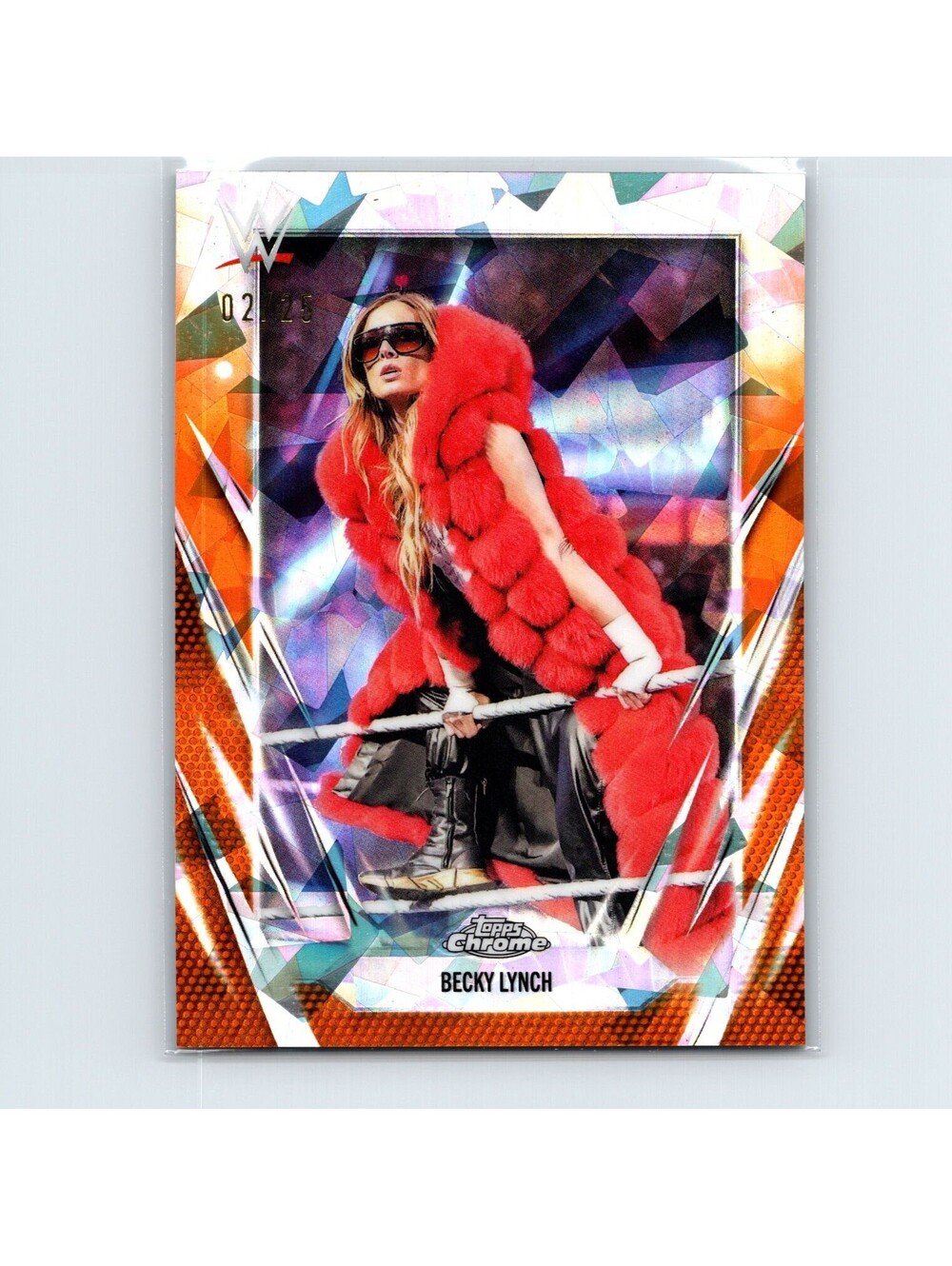 2026 Topps Chrome WWE Sapphire Becky Lynch #11 Orange #/25